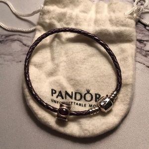 Pandora Braided Leather Bracelet